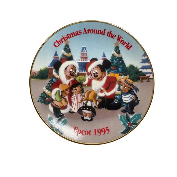 Christmas Around The World Disney Epcot 1995 Decorative Plate - Picture 1 of 5